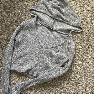 Fashion Nova Cropped Long Sleeve Top w/ Hood